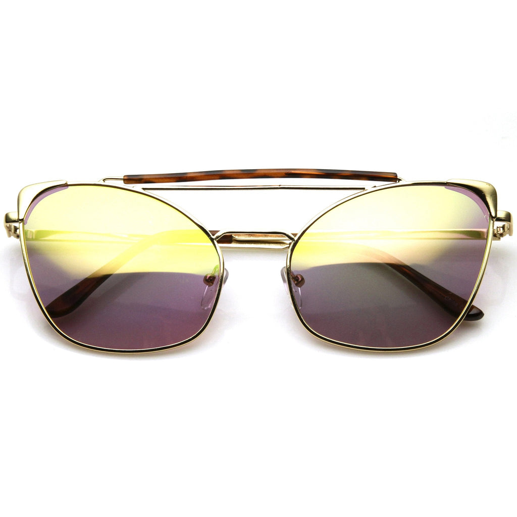 Unique Retro Steampunk Cat Eye Aviator Sunglasses  9493