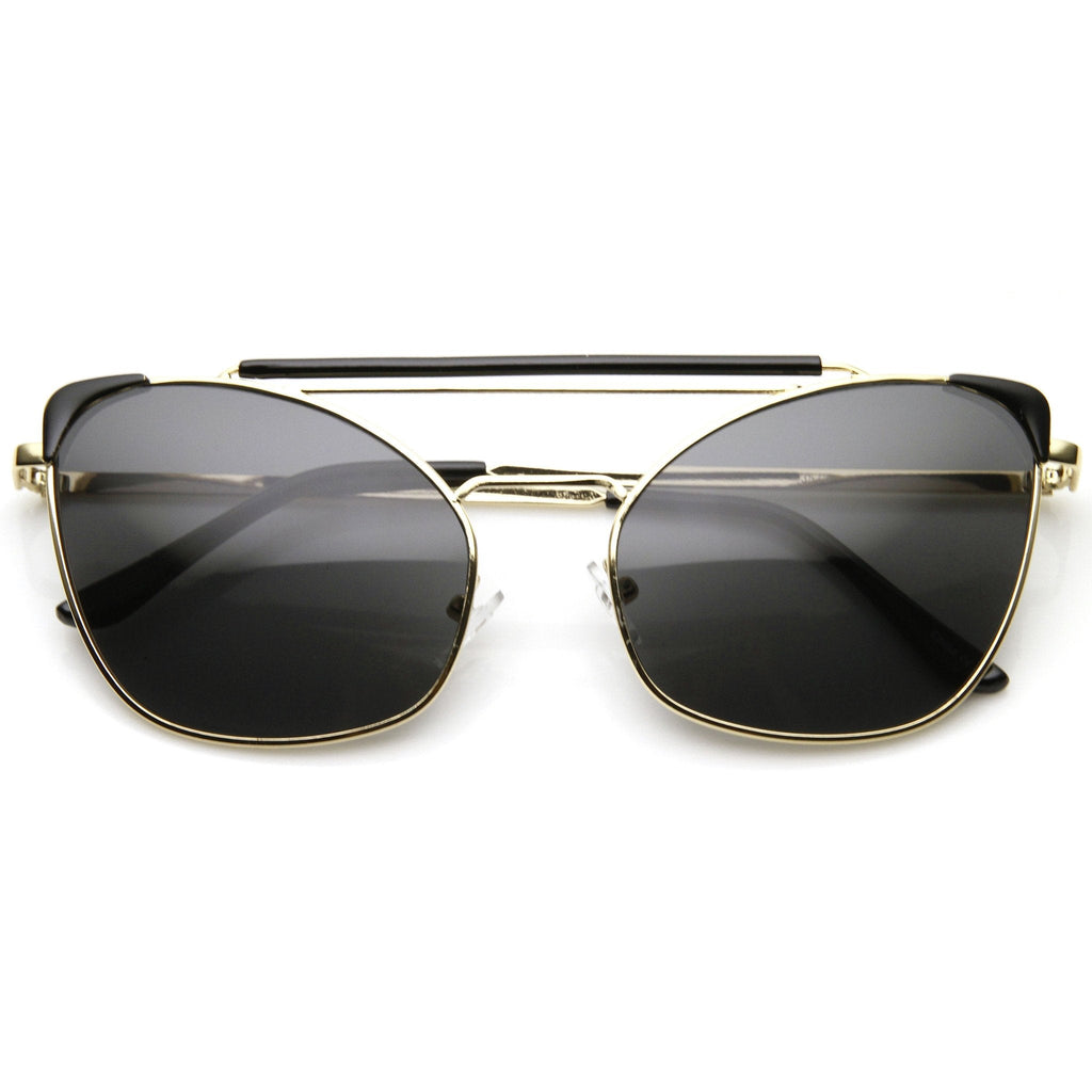 Unique Retro Steampunk Cat Eye Aviator Sunglasses  9493