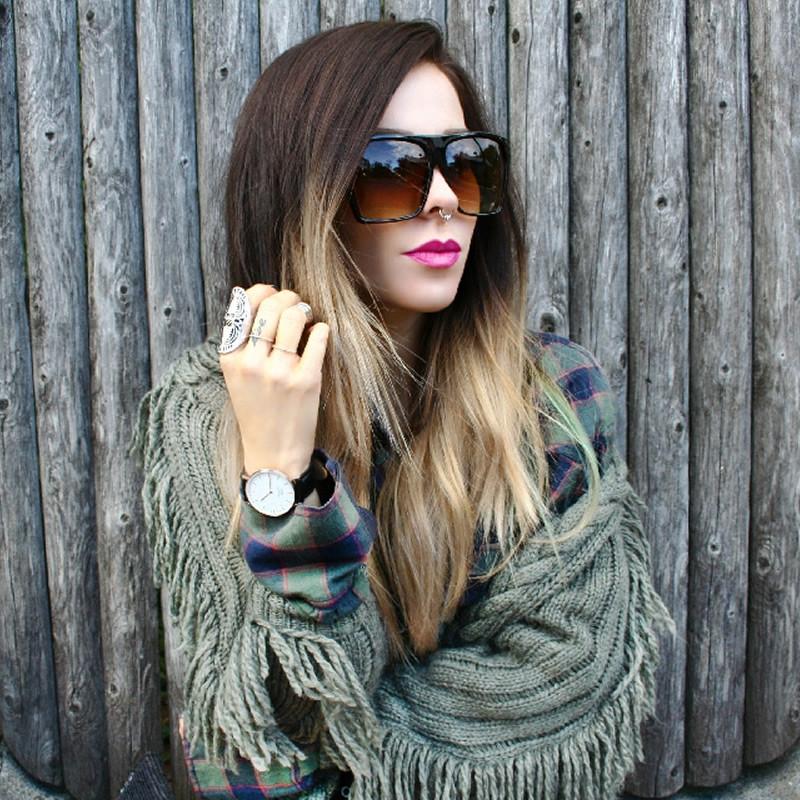 Oversize Square Retro Block Hipster Sunglasses 9259