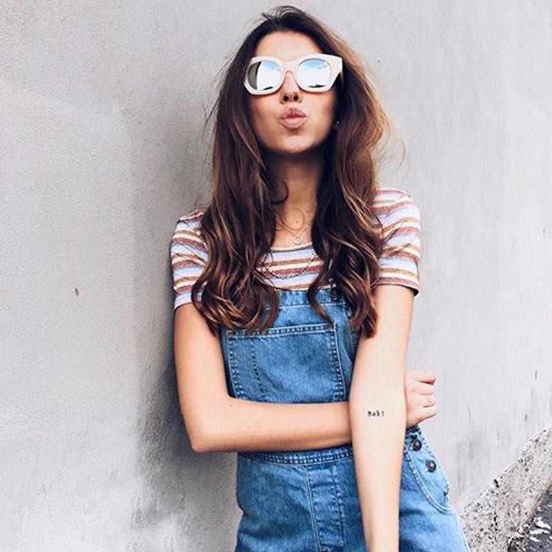 Oversize Indie Bold Frame Mirrored Lens Sunglasses 9983