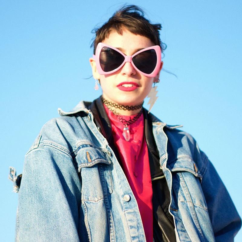 Oversize Bow Tie Cat Eye Retro Sunglasses 9884