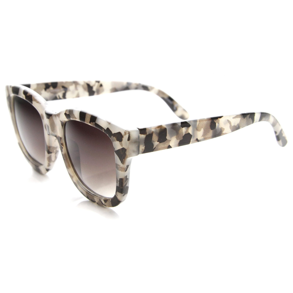 Women's Oversize Marble Print Cat Eye Sunglasses 9924