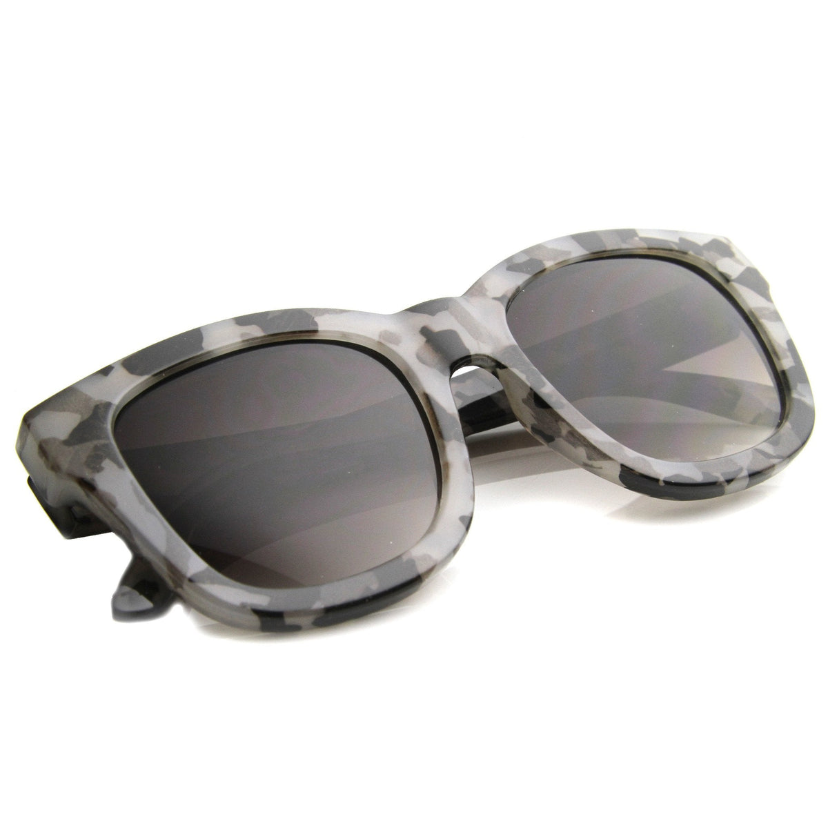 Women's Oversize Marble Print Cat Eye Sunglasses 9924