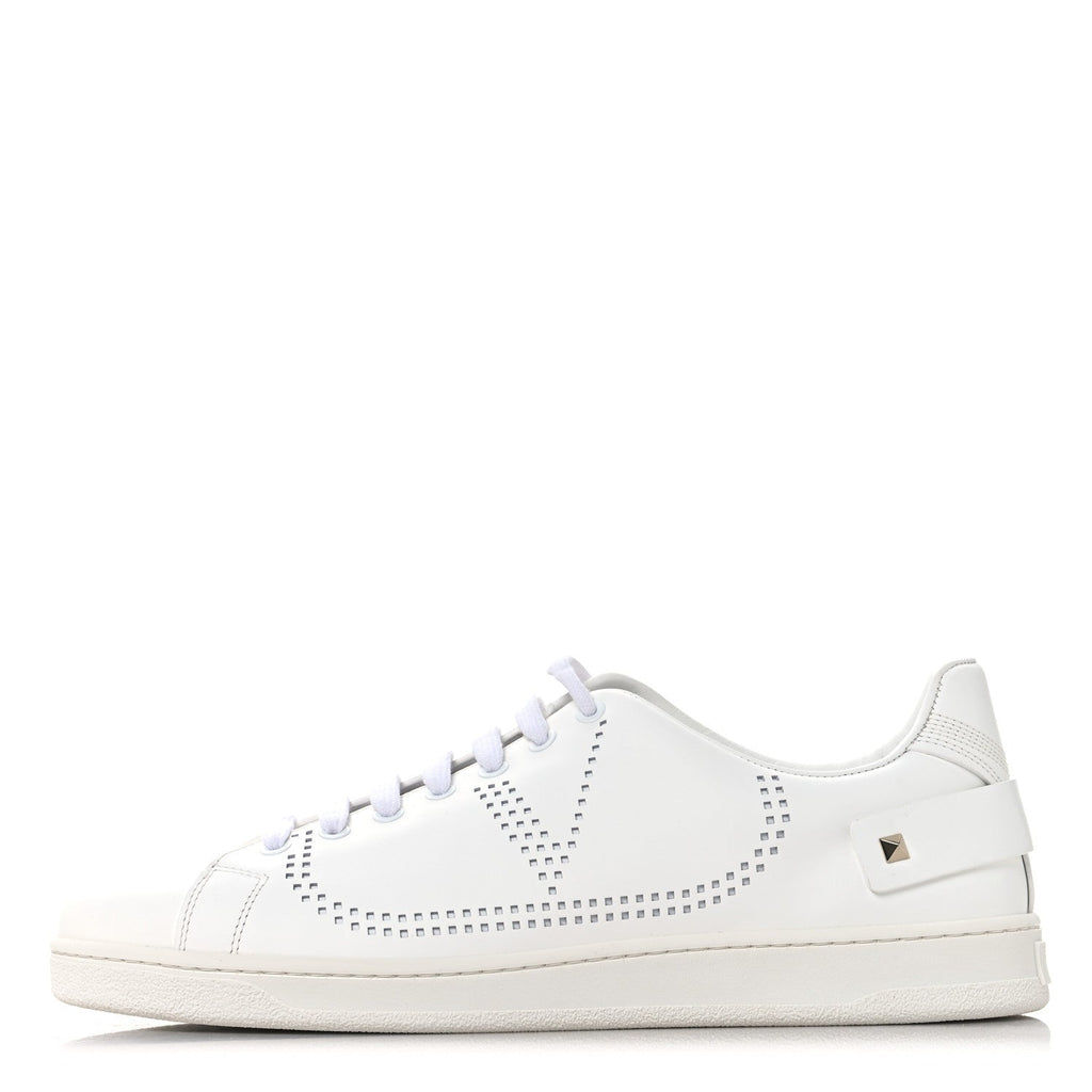 Calfskin Mens Backnet Sneakers 43.5 White