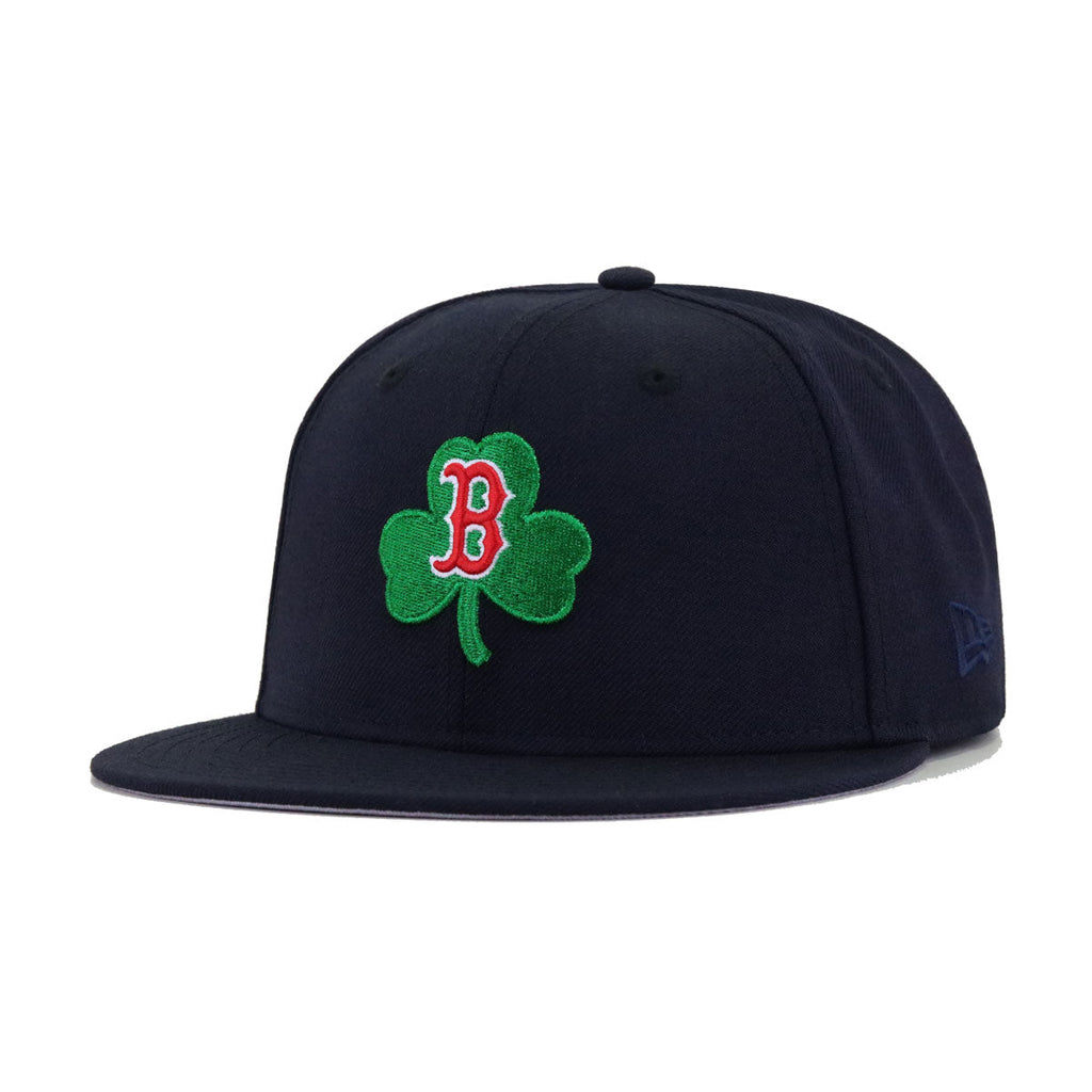 Boston Red Sox Navy Lucky Shamrock v2 New Era 59Fifty Fitted