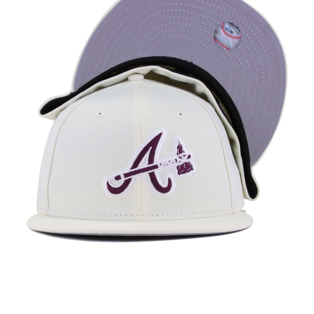 Atlanta Braves Chrome Intense Maroon New Era 59Fifty Fitted
