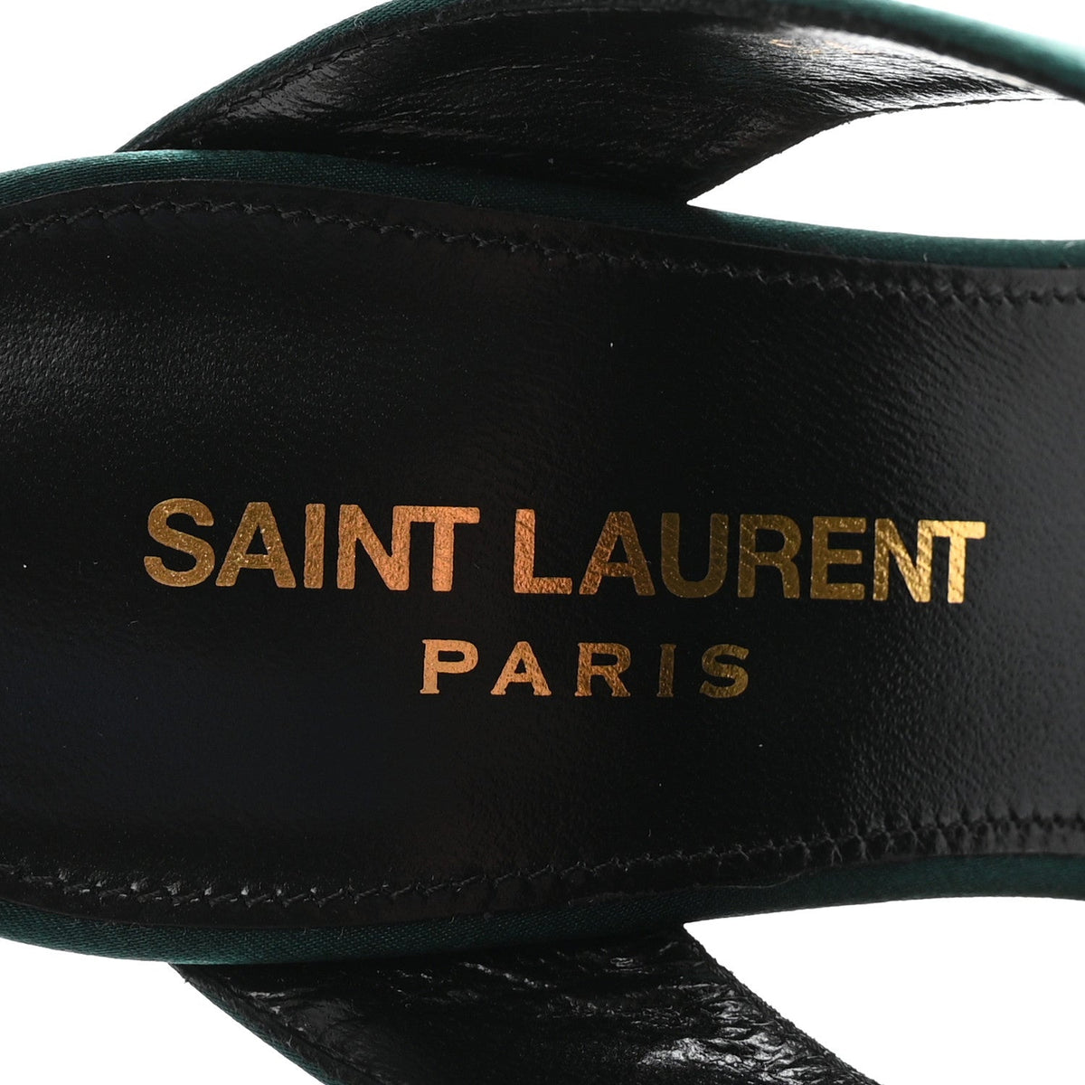 Crepe Satin Martha Mule 110 Sandals 35.5 Dorian Green