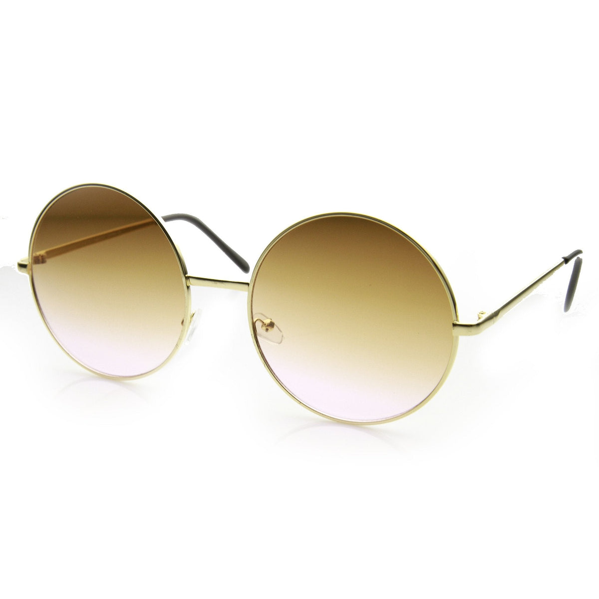 Retro Hippie Oversize Round Color Gradient Lens Sunglasses 9578