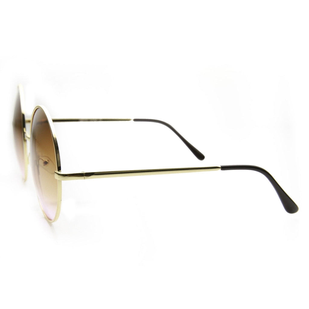 Retro Hippie Oversize Round Color Gradient Lens Sunglasses 9578