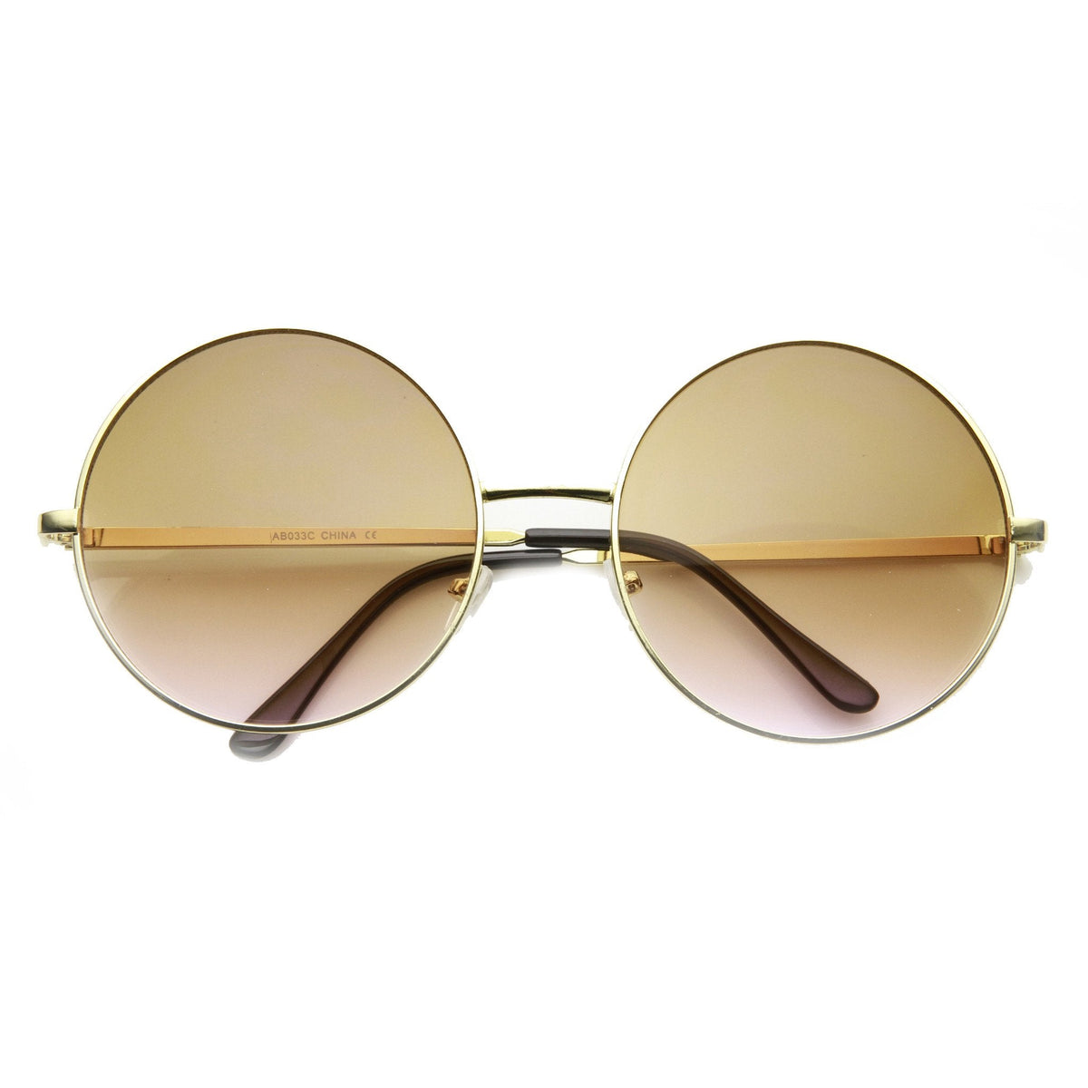Retro Hippie Oversize Round Color Gradient Lens Sunglasses 9578