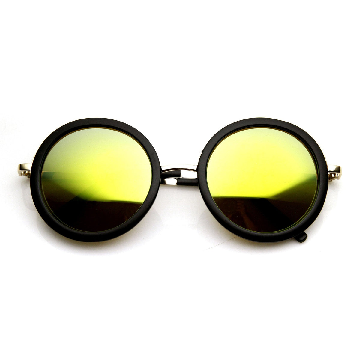Women's Glam Mirrored Lens Round Fashion Sunglasses 9226