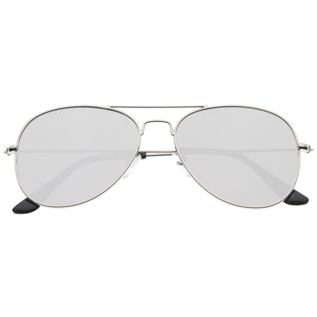 Modern Flat Lens Wire Metal Aviator Sunglasses