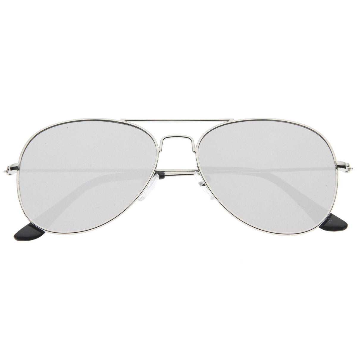 Modern Flat Lens Wire Metal Aviator Sunglasses