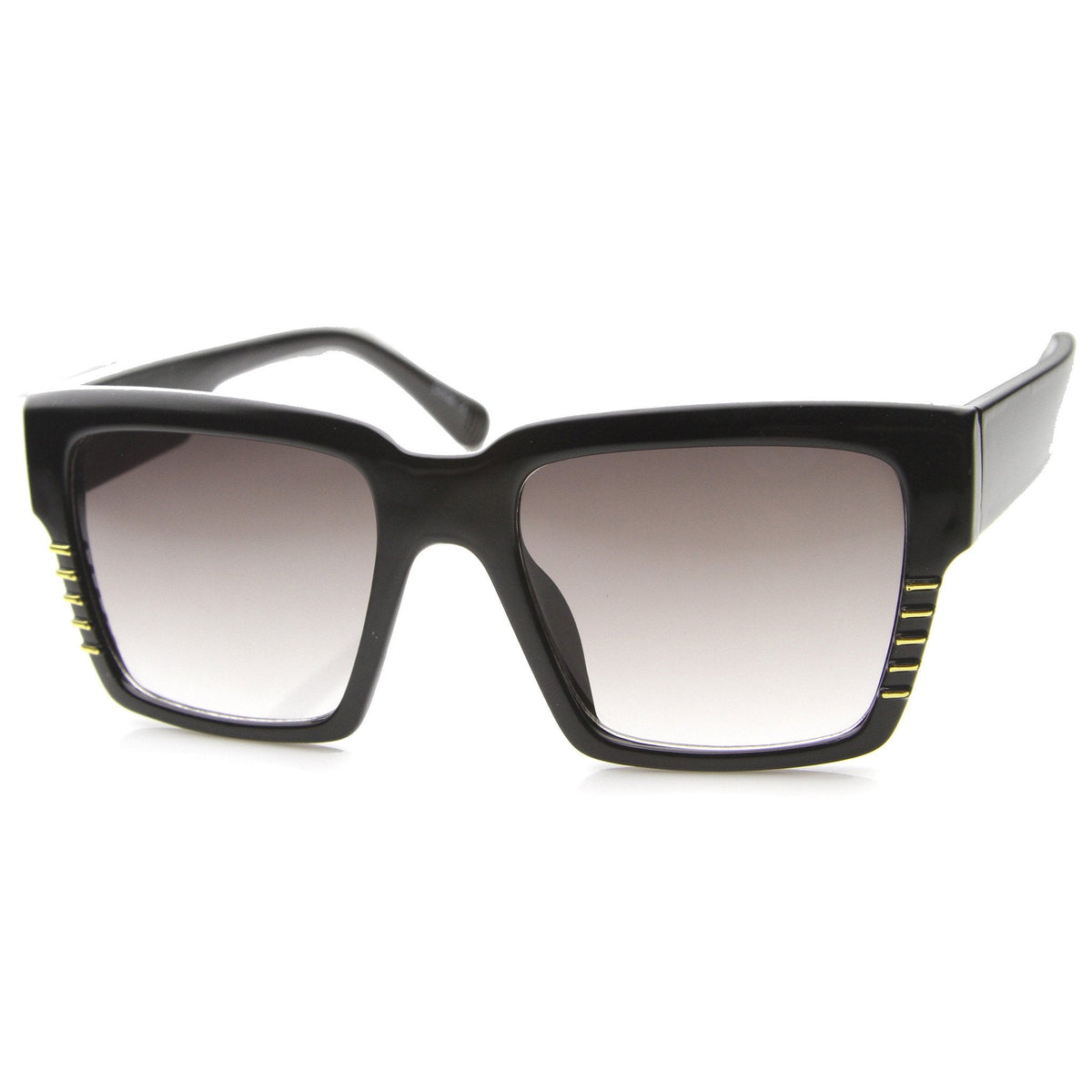 Oversize Square Bold Frame Horned Rim Sunglasses 9988
