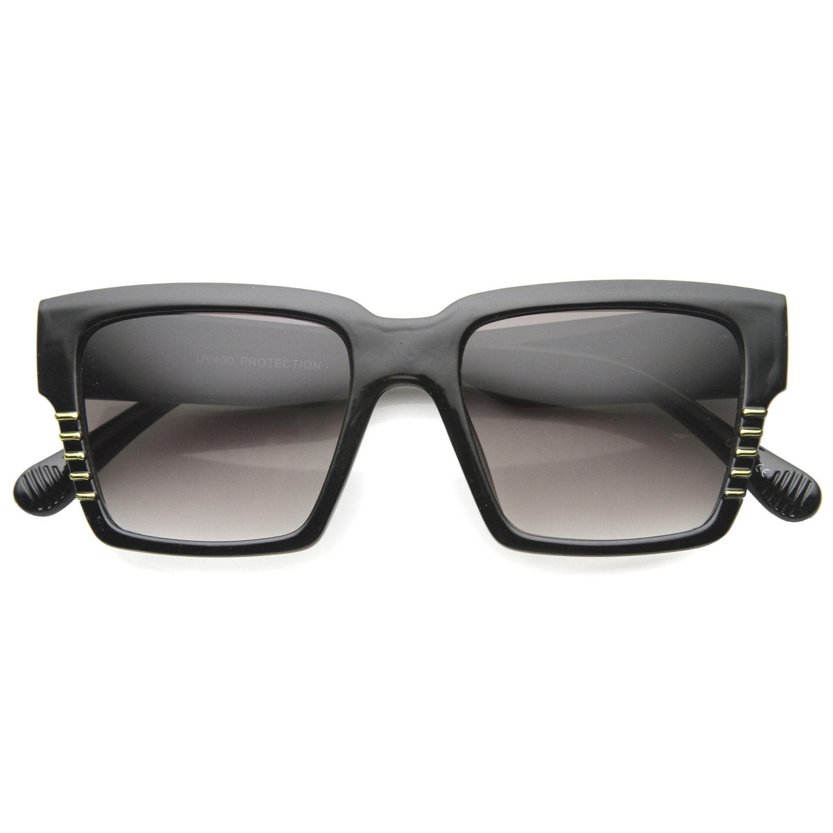 Oversize Square Bold Frame Horned Rim Sunglasses 9988