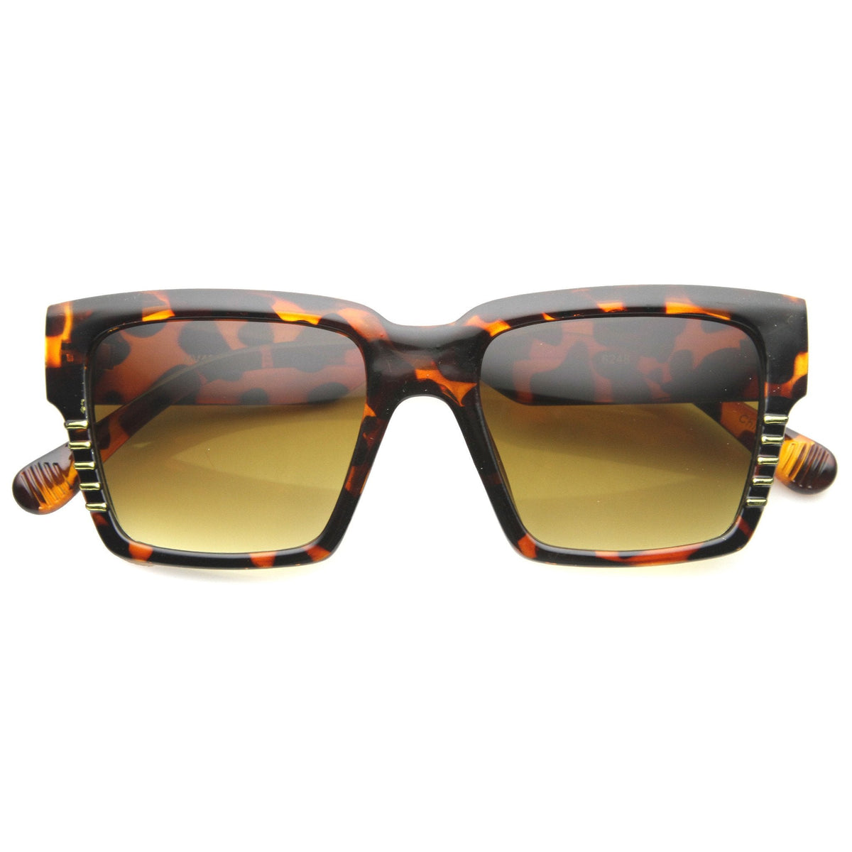 Oversize Square Bold Frame Horned Rim Sunglasses 9988