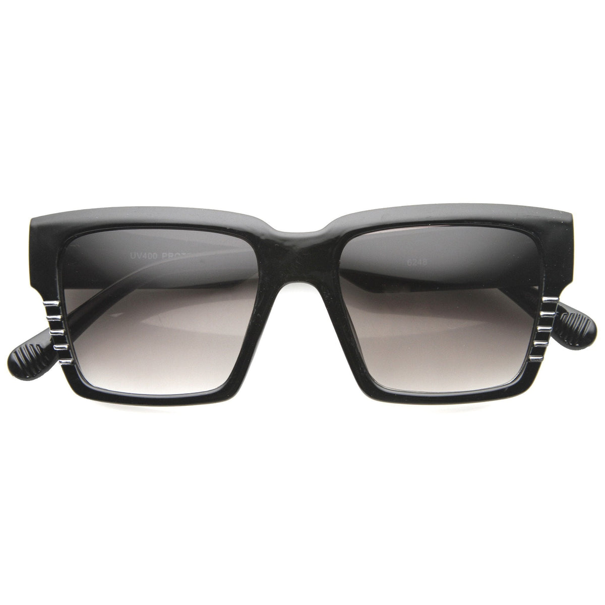 Oversize Square Bold Frame Horned Rim Sunglasses 9988