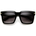 Large Retro Modern Square Block Flat Top Aviator Sunglasses 9300