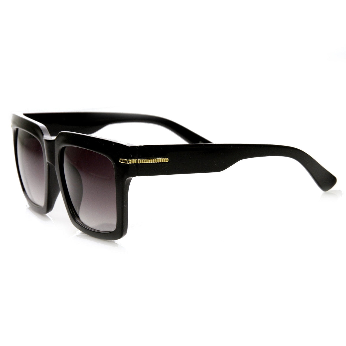 Large Retro Modern Square Block Flat Top Aviator Sunglasses 9300