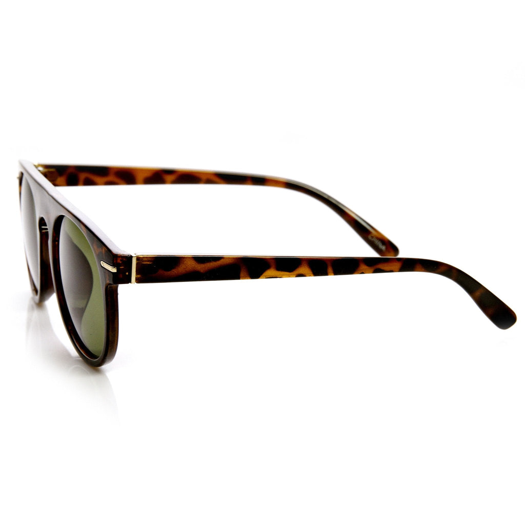 Retro Indie Dapper Keyhole P3 Round Flat Top Sunglasses 9302