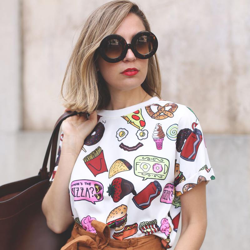 Women's Thick Oversize Designer Fashion Round Sunglasses