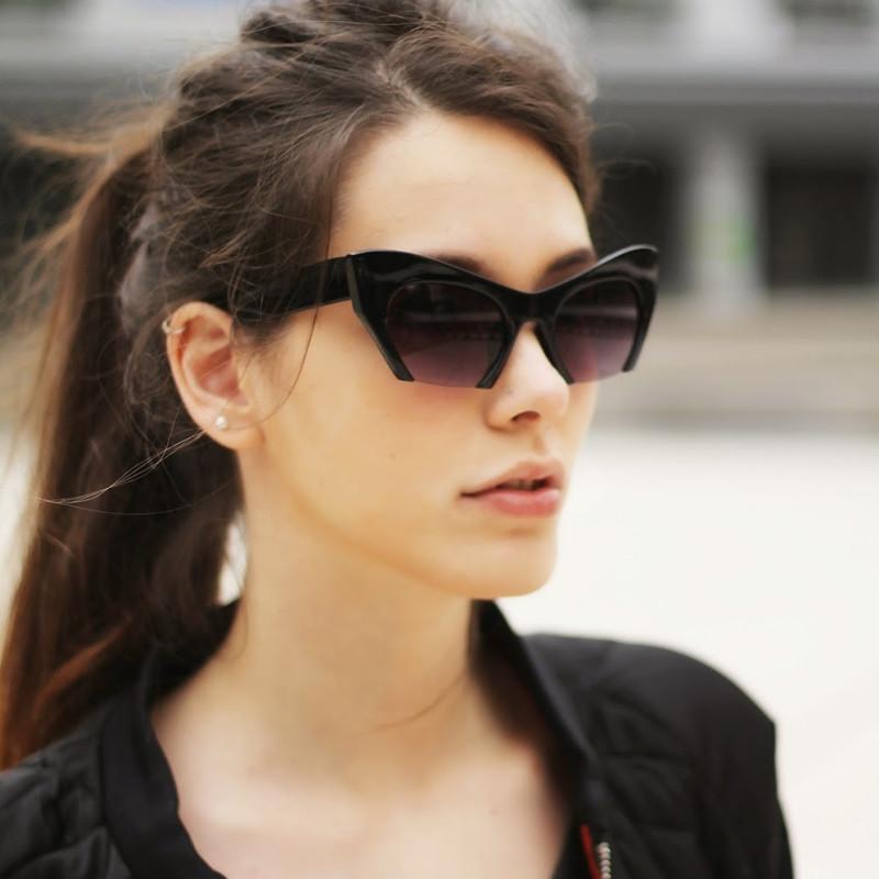 Women's Modern Cat Eye Bottom Cut Sunglasses