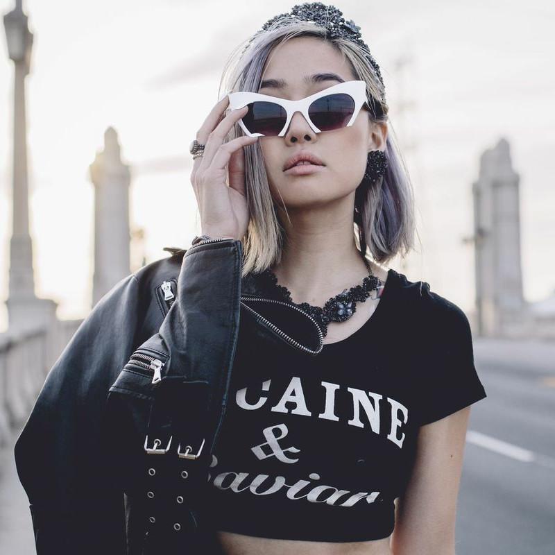 Women's Modern Cat Eye Bottom Cut Sunglasses