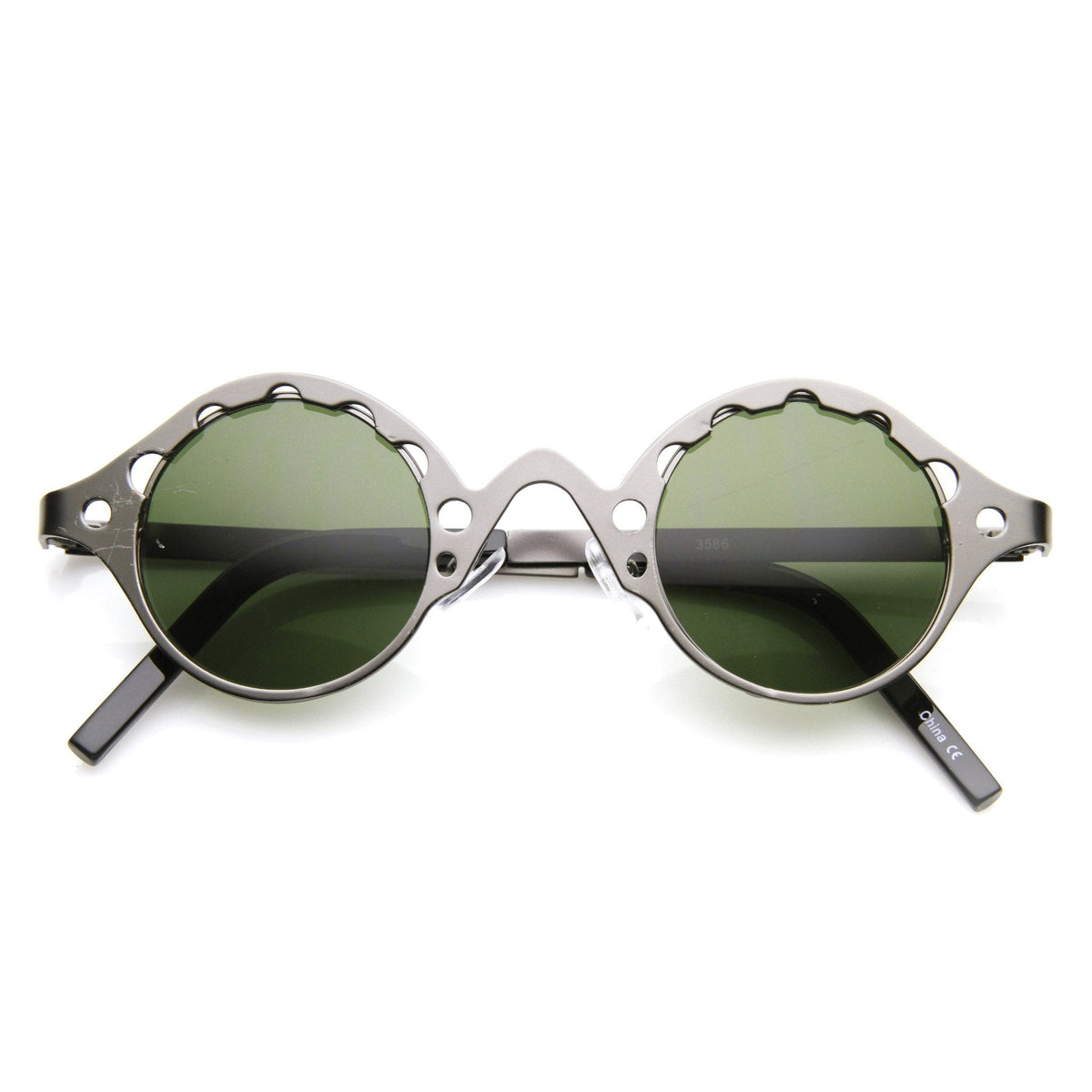 Vintage Inspired Steampunk Round Chain Frame Sunglasses 9579