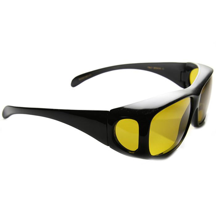 Safety Protective Fit Over Polarized Night Driving Lens Sunglasses 9446