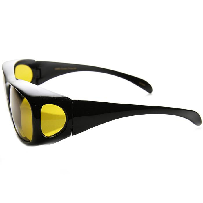 Safety Protective Fit Over Polarized Night Driving Lens Sunglasses 9446