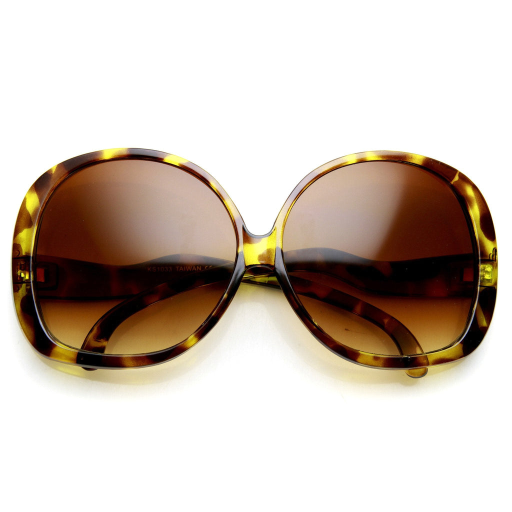 Women's High Fashion Super Oversize Square Low Temple Sunglasses 9489