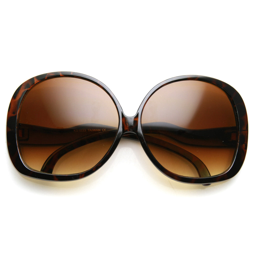 Women's High Fashion Super Oversize Square Low Temple Sunglasses 9489