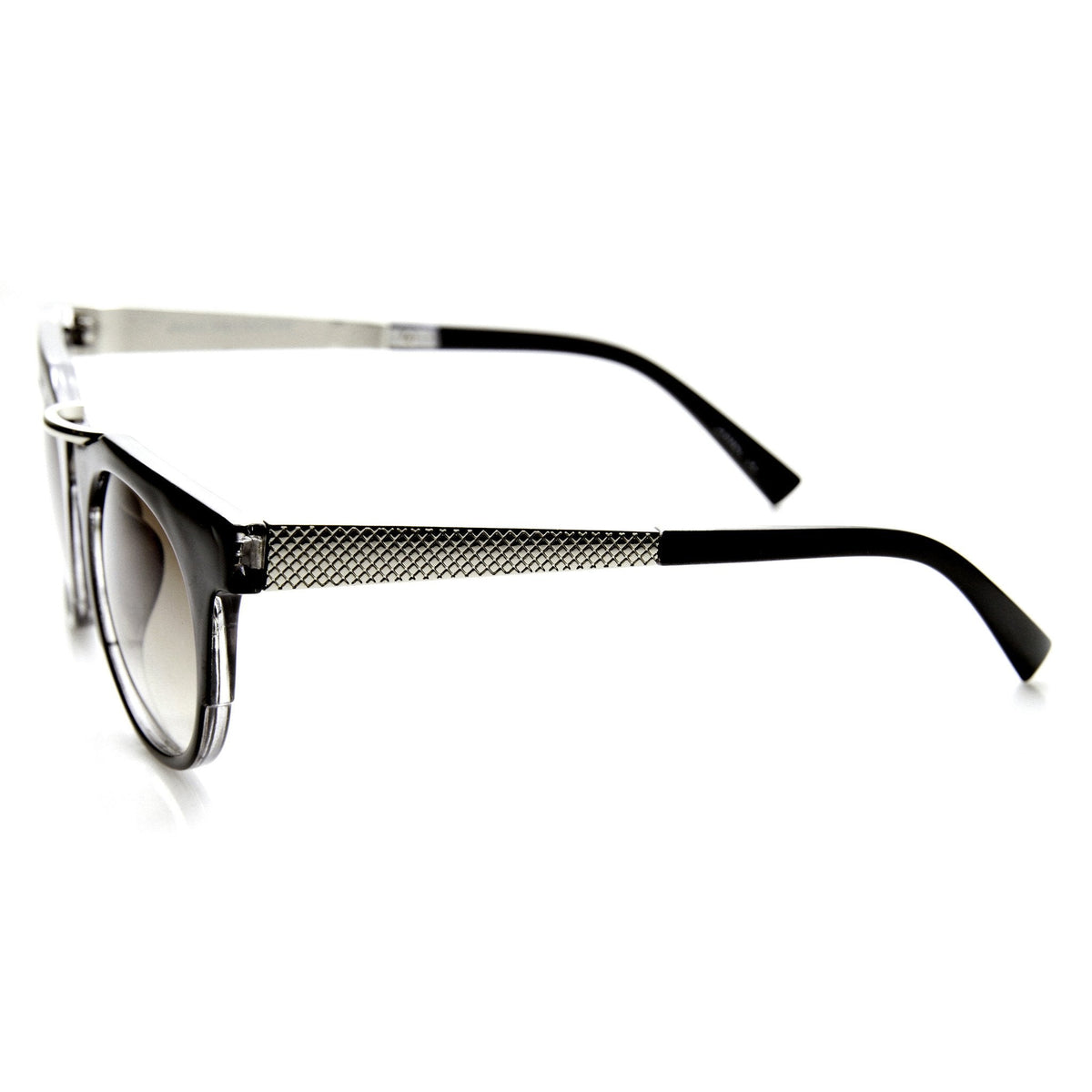 Retro Modern Fashion Flat Top Round Lens Sunglasses 9490