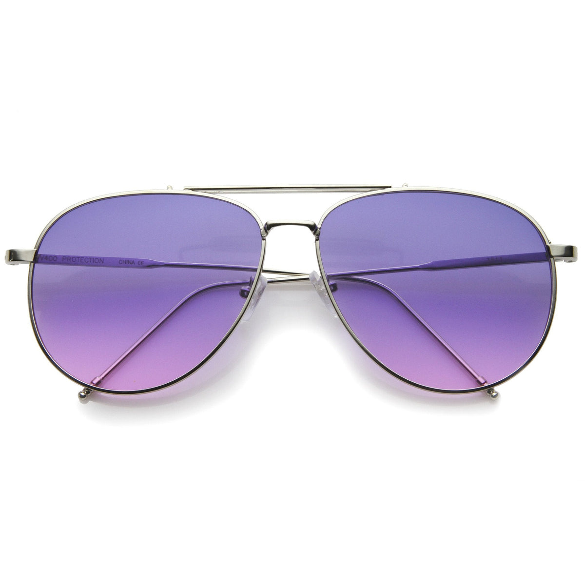 Large Crossbar Oceanic Flat Lens Aviator Sunglasses A213