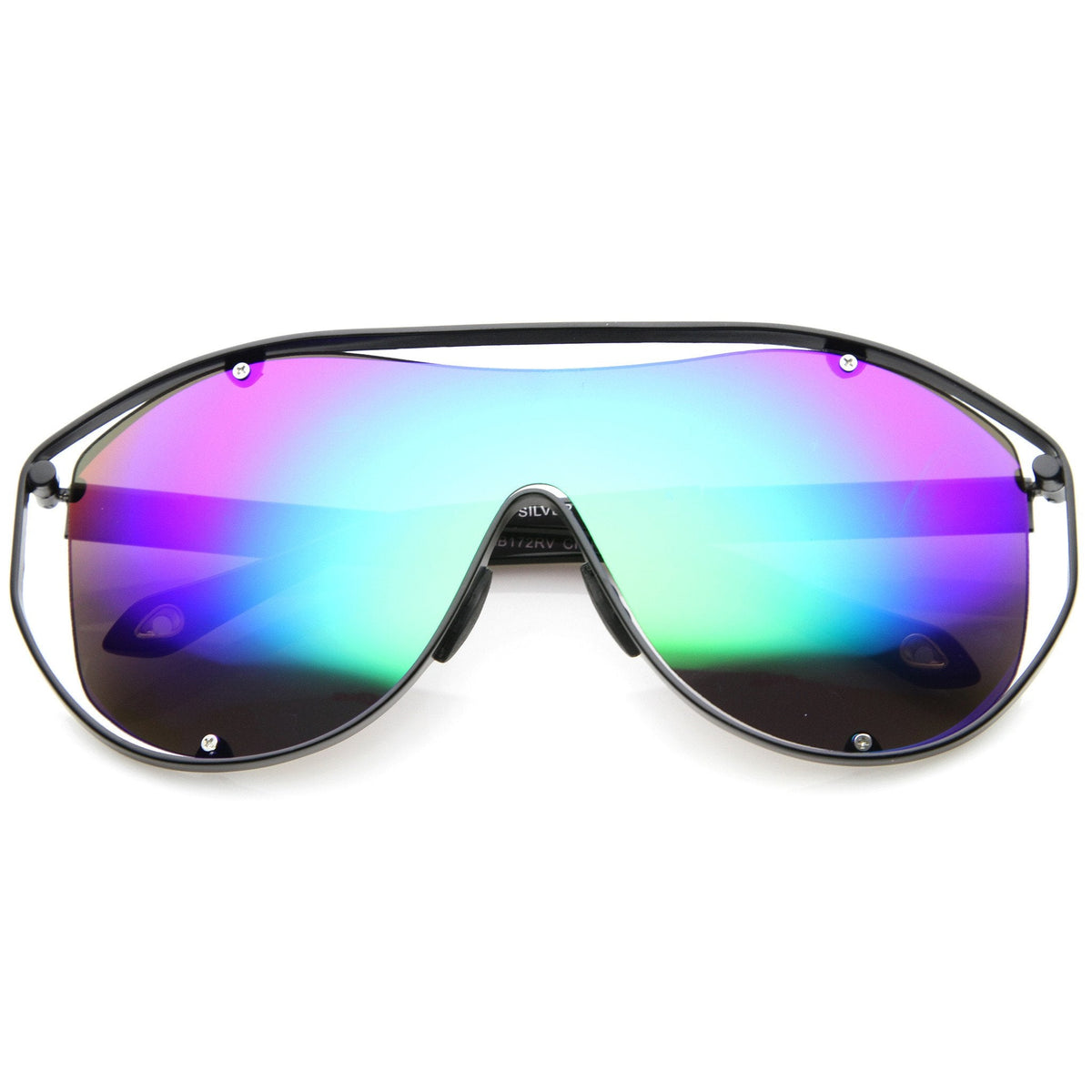 Retro Modern Mirrored Shield Lens Sunglasses A211