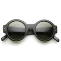 Women's Retro Euro Bold Thick Round Frame Sunglasses 9491
