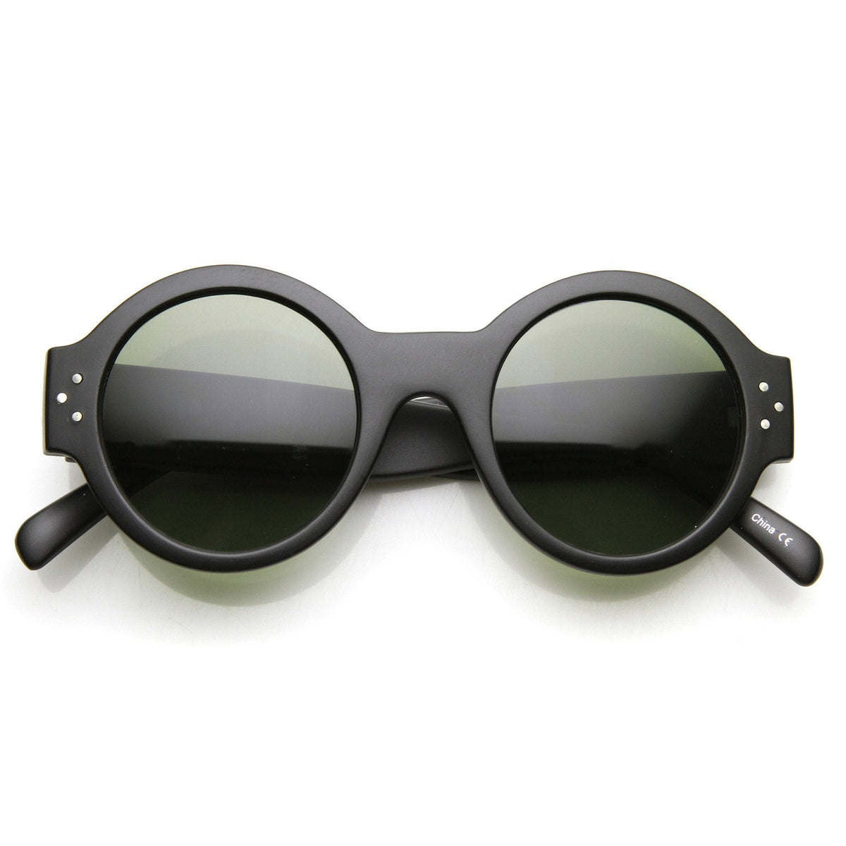 Women's Retro Euro Bold Thick Round Frame Sunglasses 9491