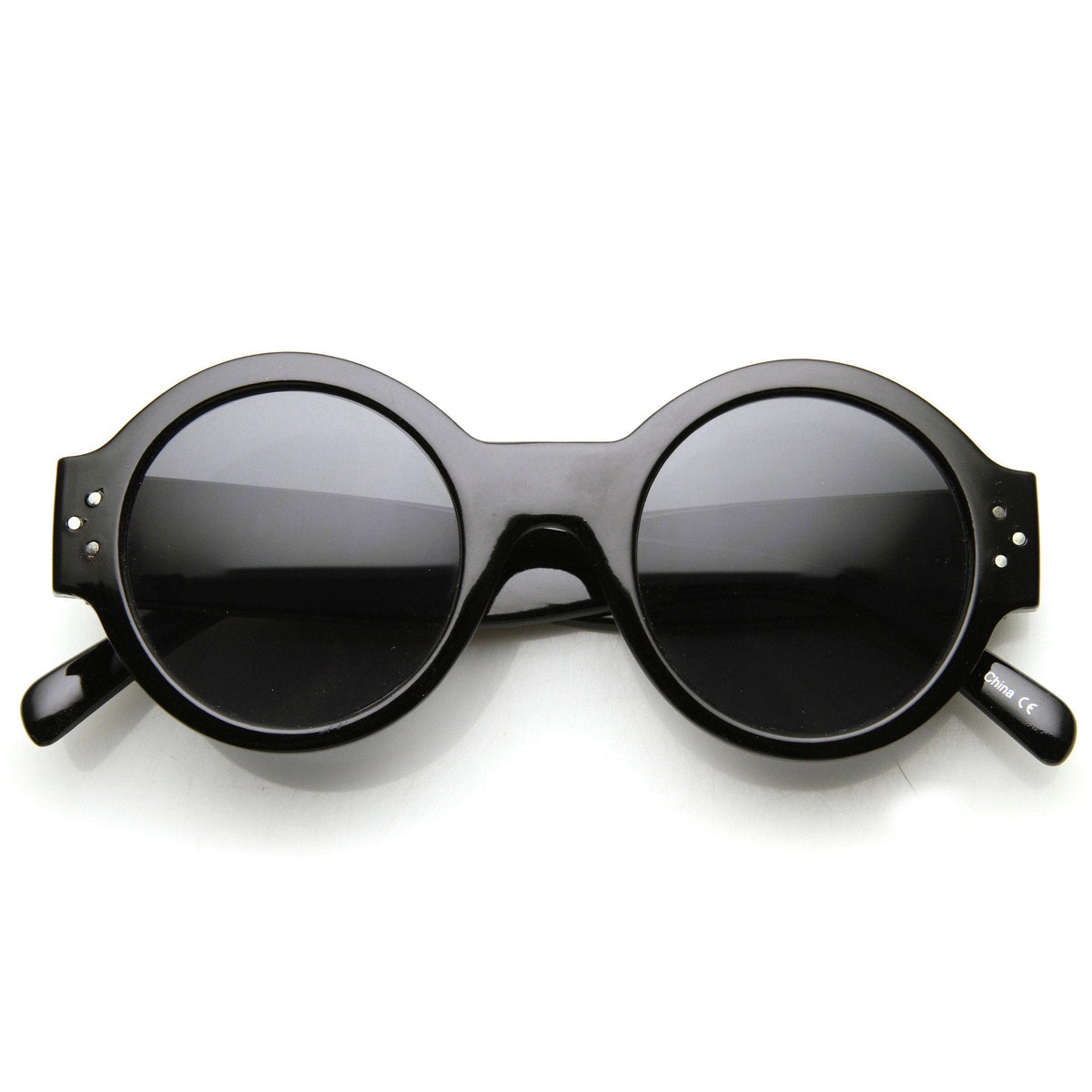 Women's Retro Euro Bold Thick Round Frame Sunglasses 9491
