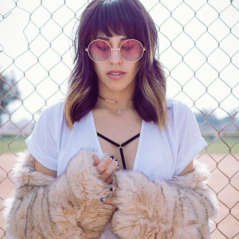 Retro Hippie Oversize Round Color Gradient Lens Sunglasses 9578