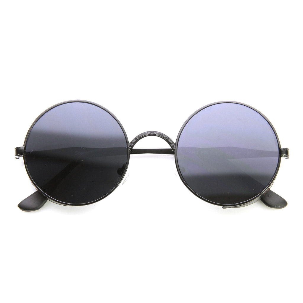 Vintage Inspired Round Metal Can Steampunk Sunglasses 9577