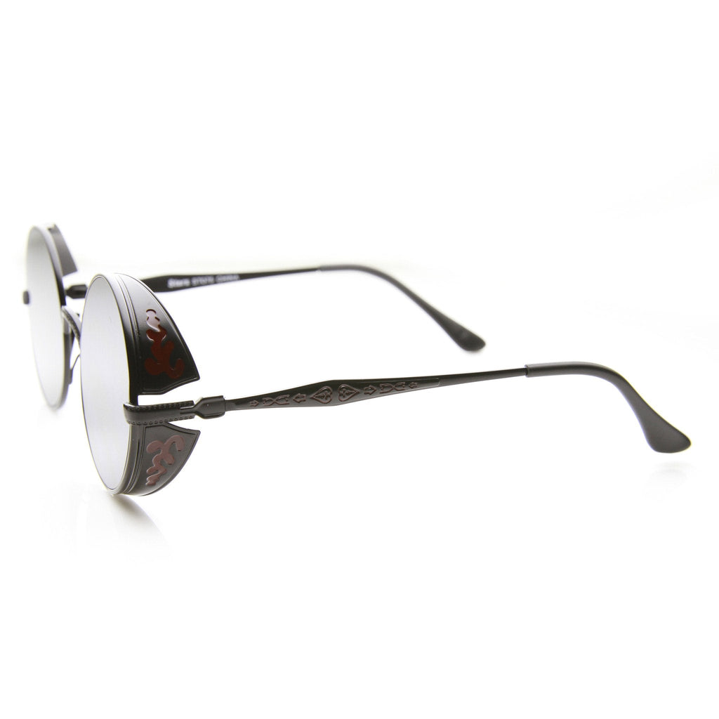 Vintage Inspired Round Metal Can Steampunk Sunglasses 9577