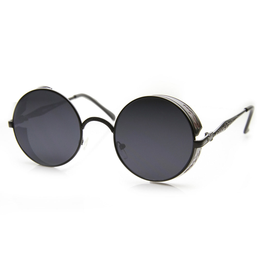 Vintage Inspired Round Metal Can Steampunk Sunglasses 9577