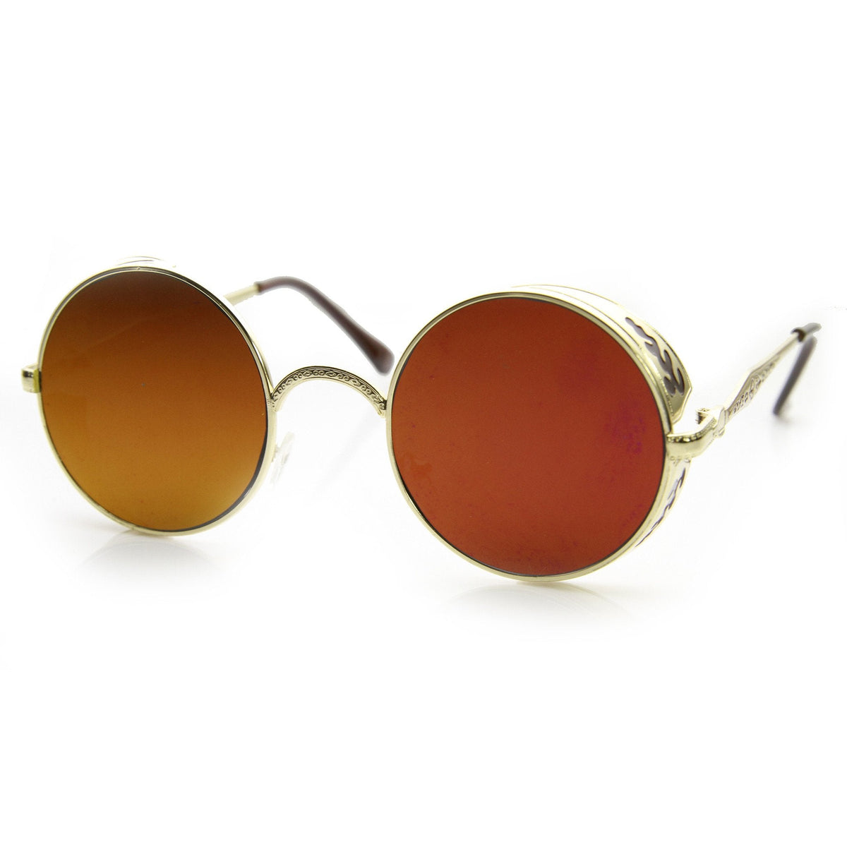 Vintage Inspired Round Metal Can Steampunk Sunglasses 9577