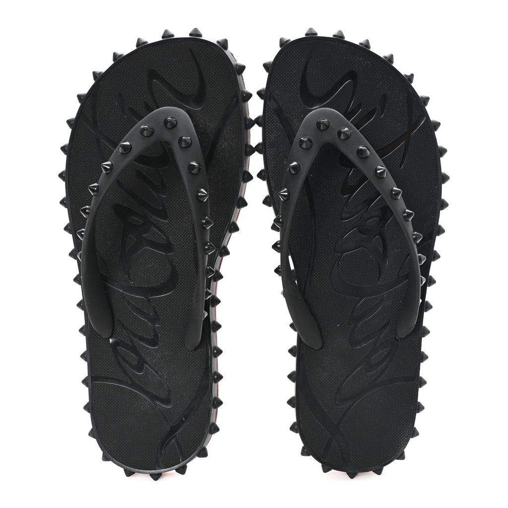 Rubber Spike Loubi Donna Flip Flop 39 Black
