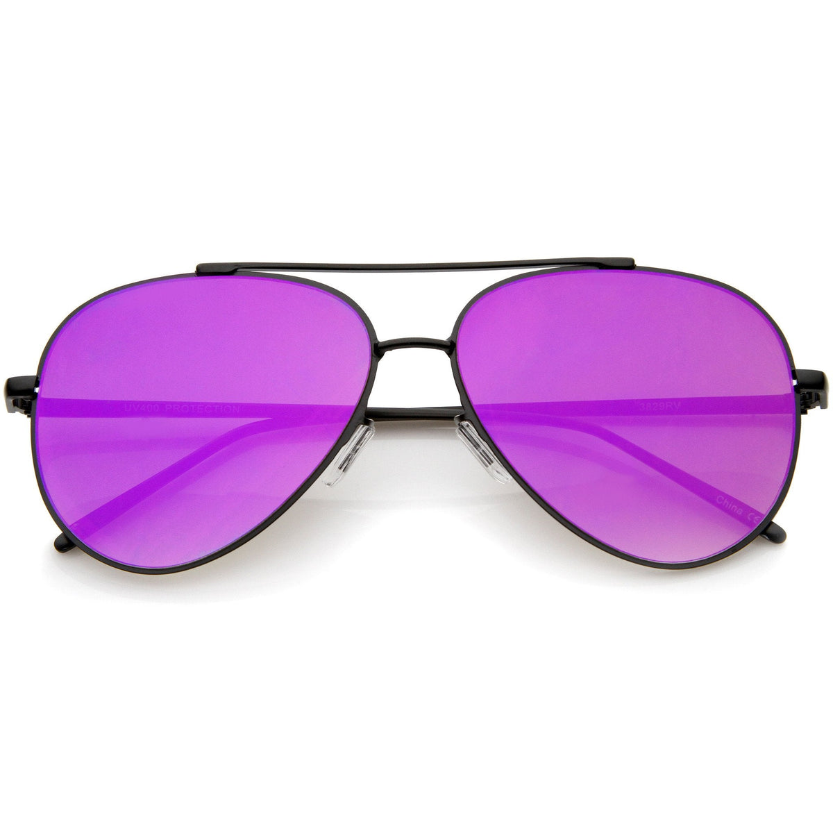 Modern Rimless Mirrored Flat Lens Aviator Sunglasses A230