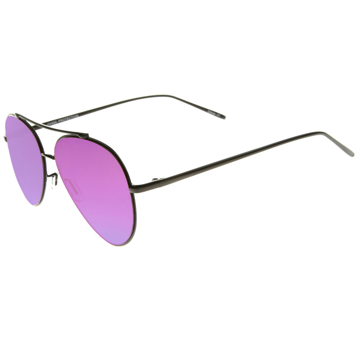 Modern Rimless Mirrored Flat Lens Aviator Sunglasses A230