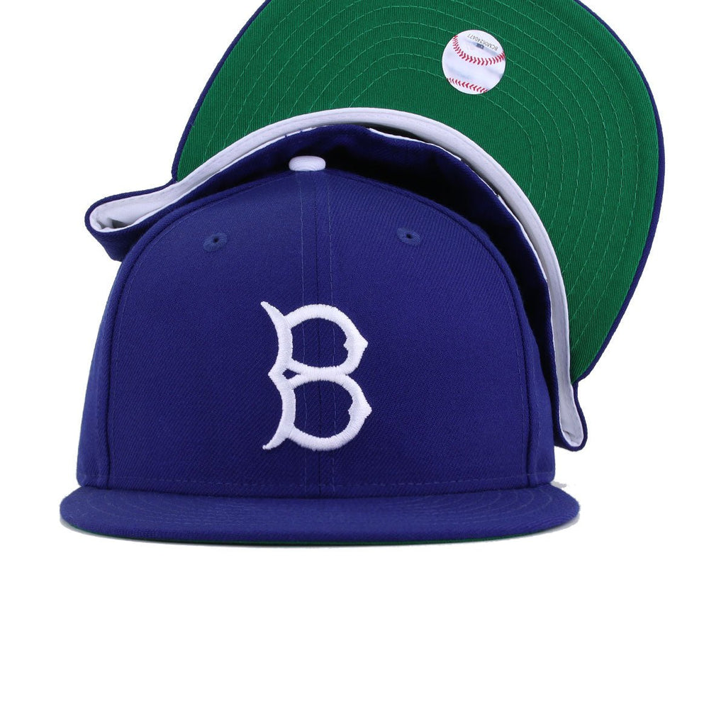 Brooklyn Dodgers Dark Royal Blue 1934 Green Bottom New Era 59Fifty Fitted