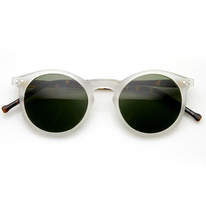 Dapper Indie Round P3 Keyhole Horned Rim Sunglasses 9569