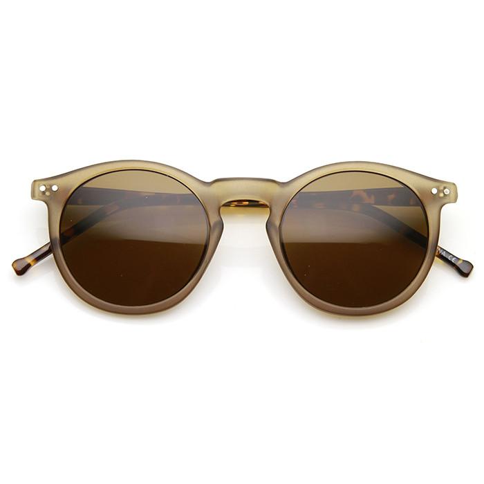 Dapper Indie Round P3 Keyhole Horned Rim Sunglasses 9569