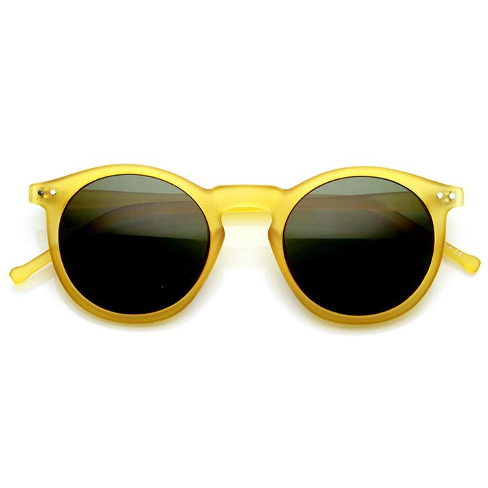 Dapper Indie Round P3 Keyhole Horned Rim Sunglasses 9569